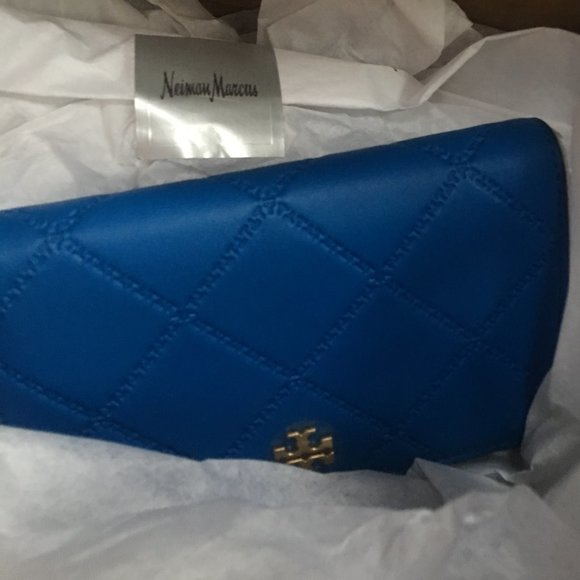 Tory Burch Accessories - Authentic Tory Burch Royal Blue Fold~Zip Wallet